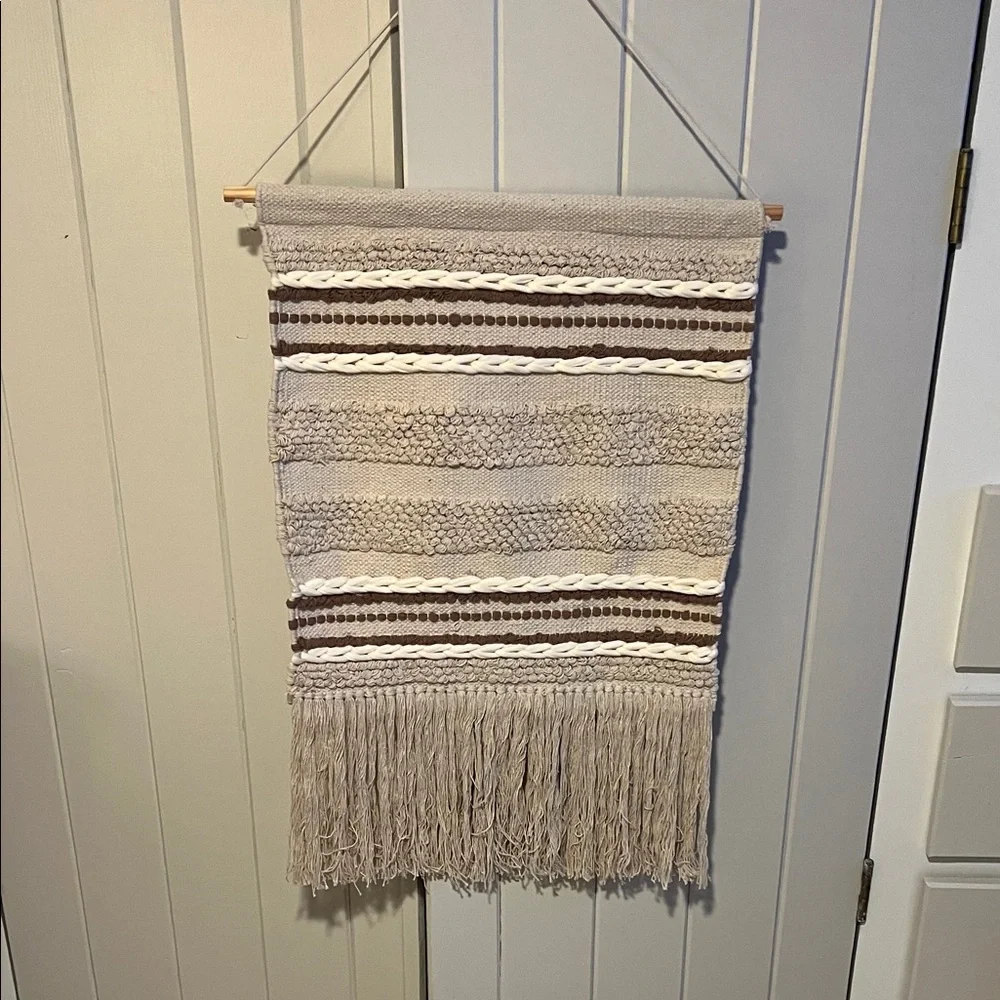 Handcrafted Beige and Brown Wall Hanging